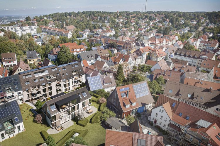 Neubauprojekt Stuttgart-Degerloch mit herrlicher Sicht über die Dächer